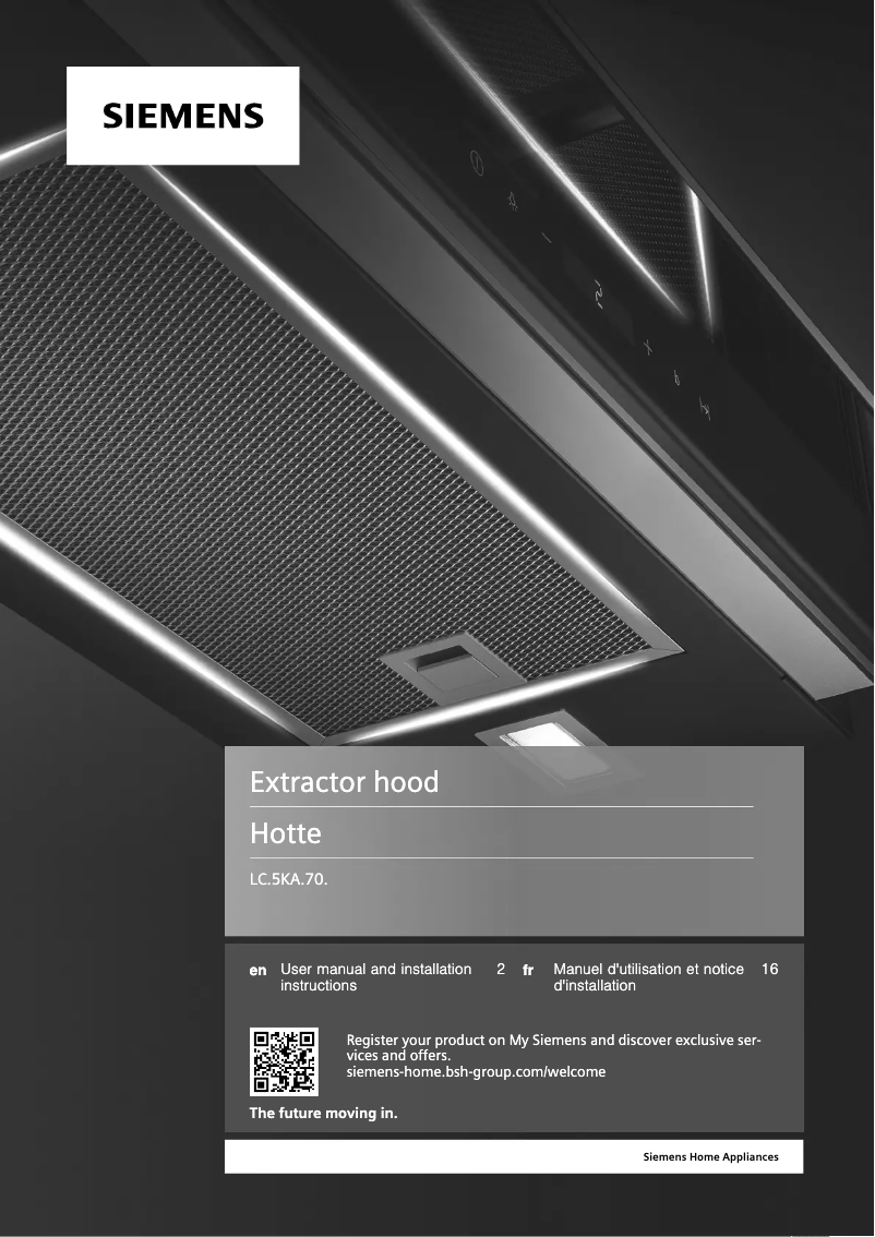 Page 1 de la notice Guide d'installation Siemens LC65KA670T