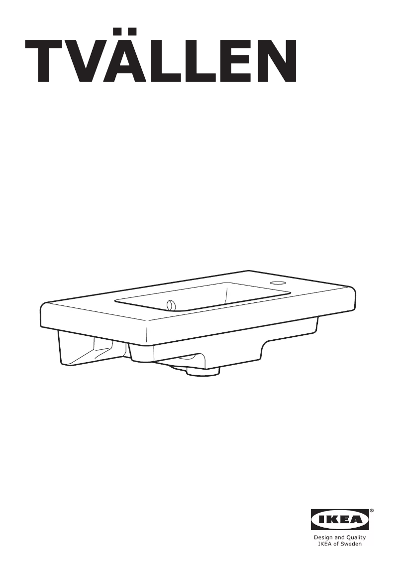 Page 1 de la notice Instructions / montage Ikea TVÄLLEN