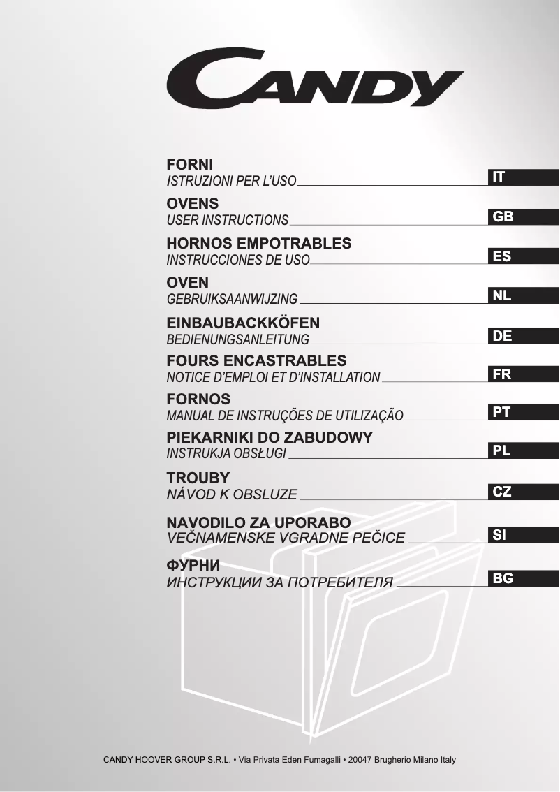 Page n°1 - Manuel utilisateur Candy FCS602 X/E