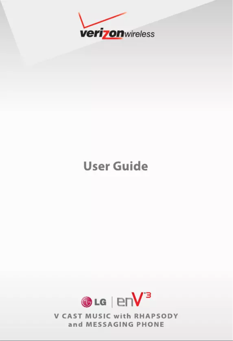 Page n°1 - Manuel utilisateur LG enV3 VX9200