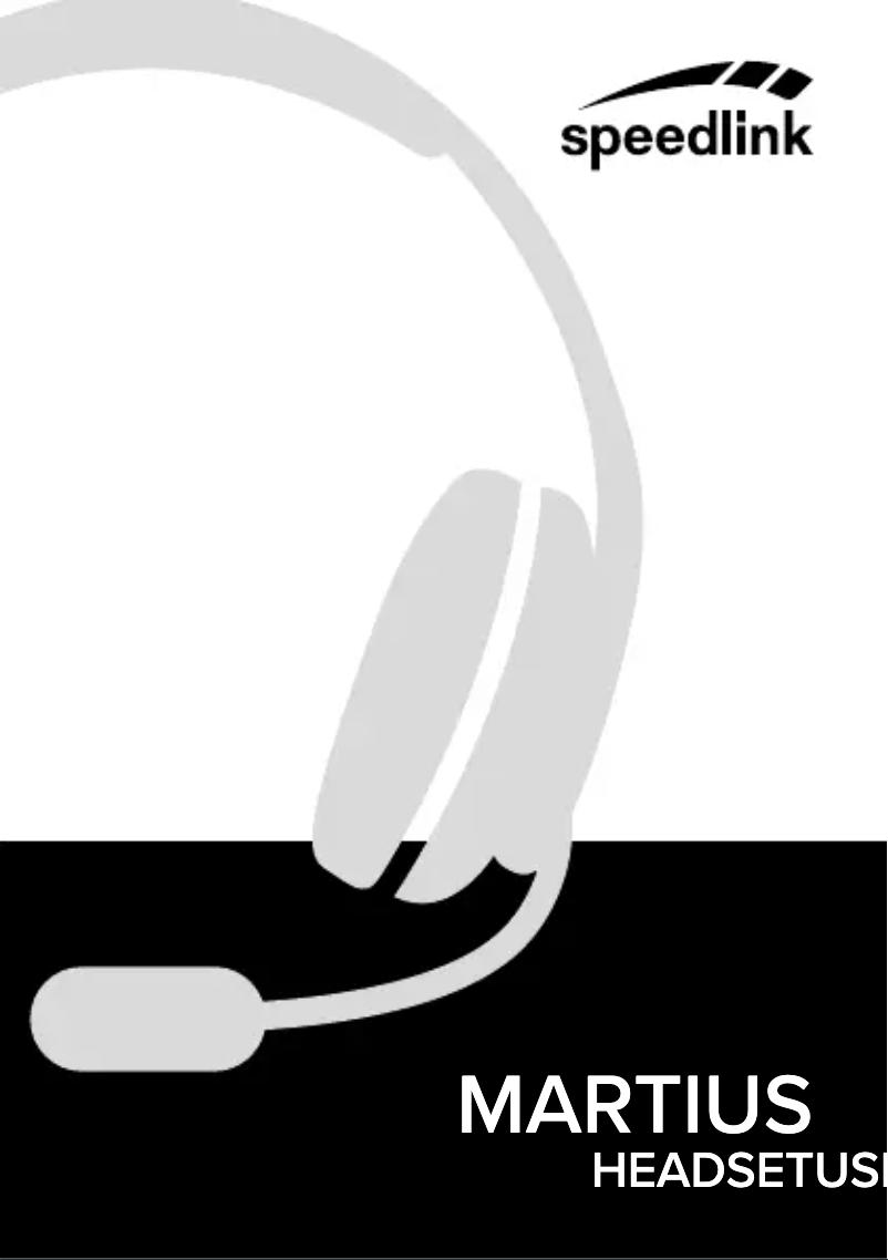 Page 1 de la notice Manuel utilisateur Speed-Link Martius SL-860001-BK