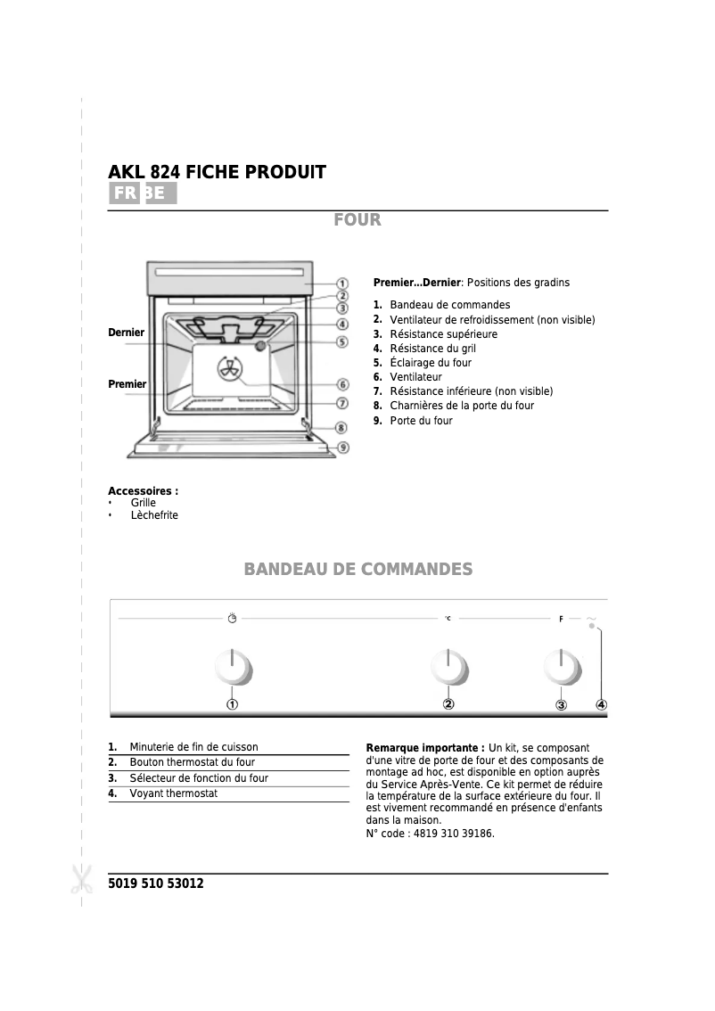 Image de la première page du manuel de l'appareil AKL 824