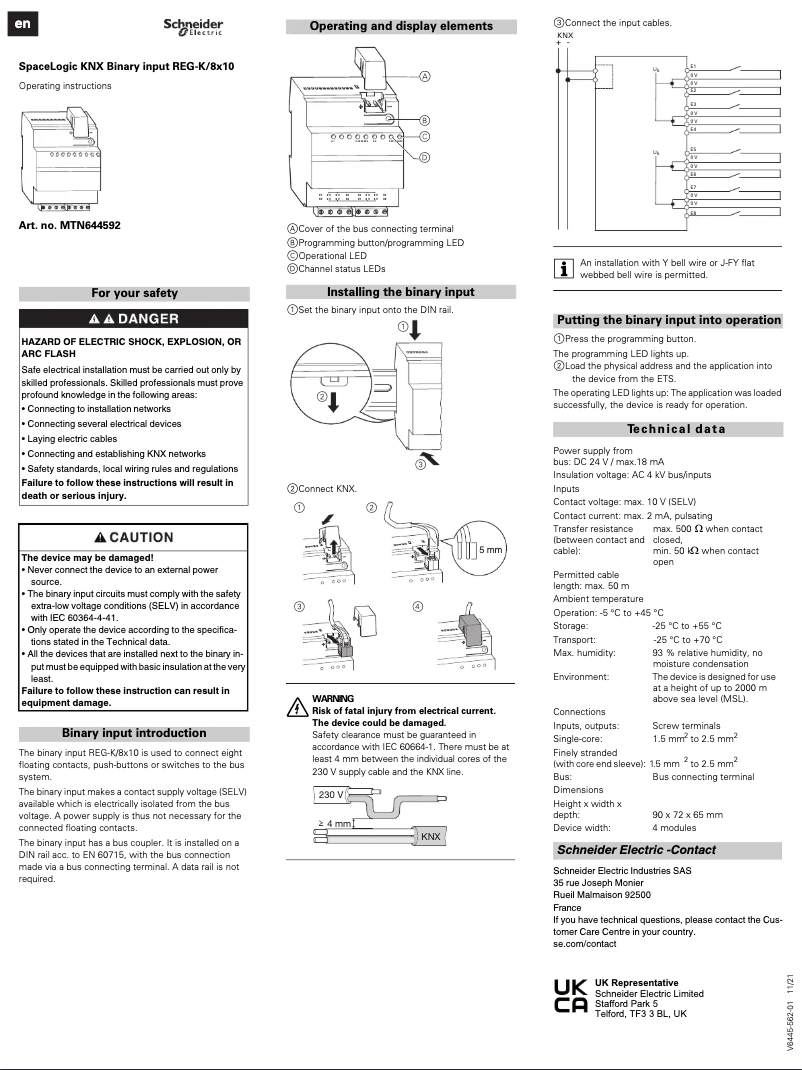 Page n°1 - Manuel utilisateur Schneider MTN644592
