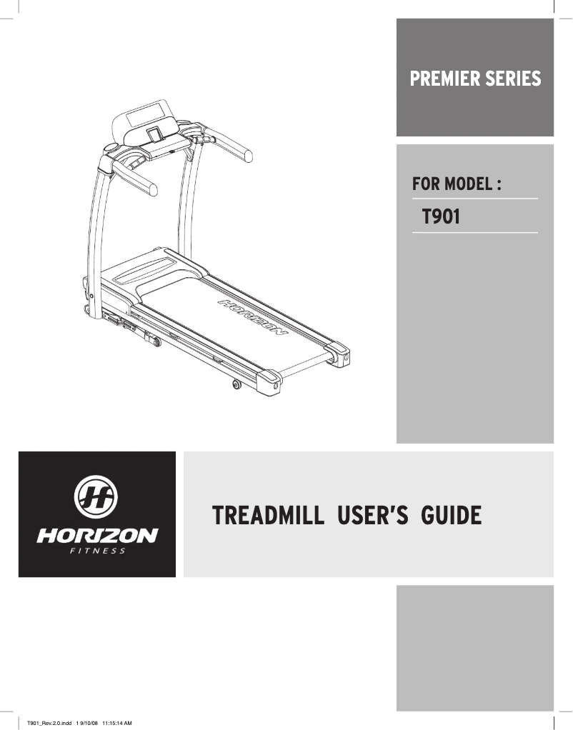 Image de la première page du manuel de l'appareil Premier T901