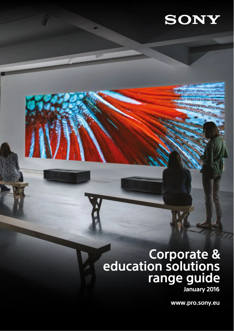 Page 1 de la notice Manuel utilisateur Sony FWL-40W705C