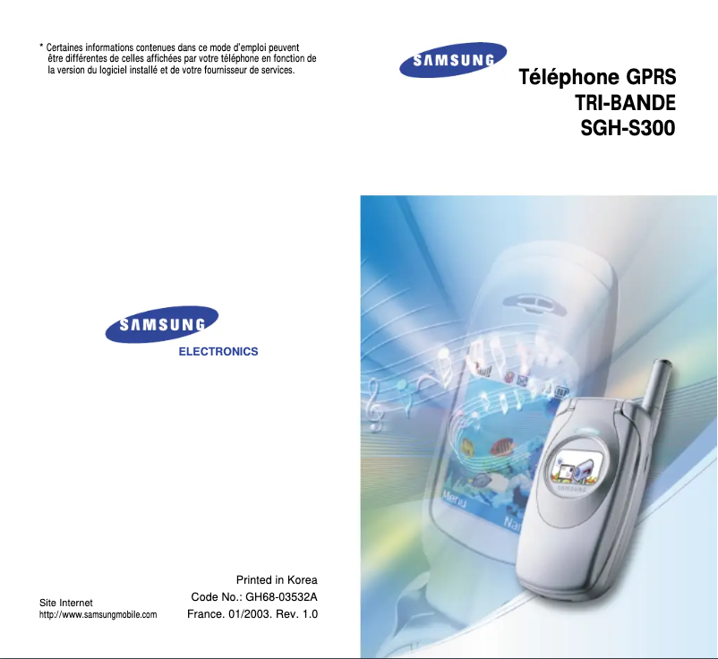 Page n°1 - Manuel utilisateur Samsung SGH-S300