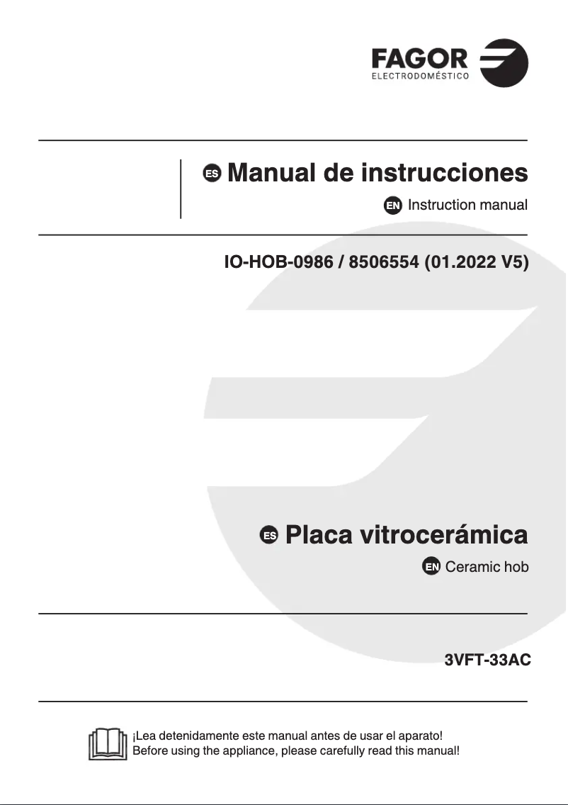 Image de la première page du manuel de l'appareil 3VFT-33AC