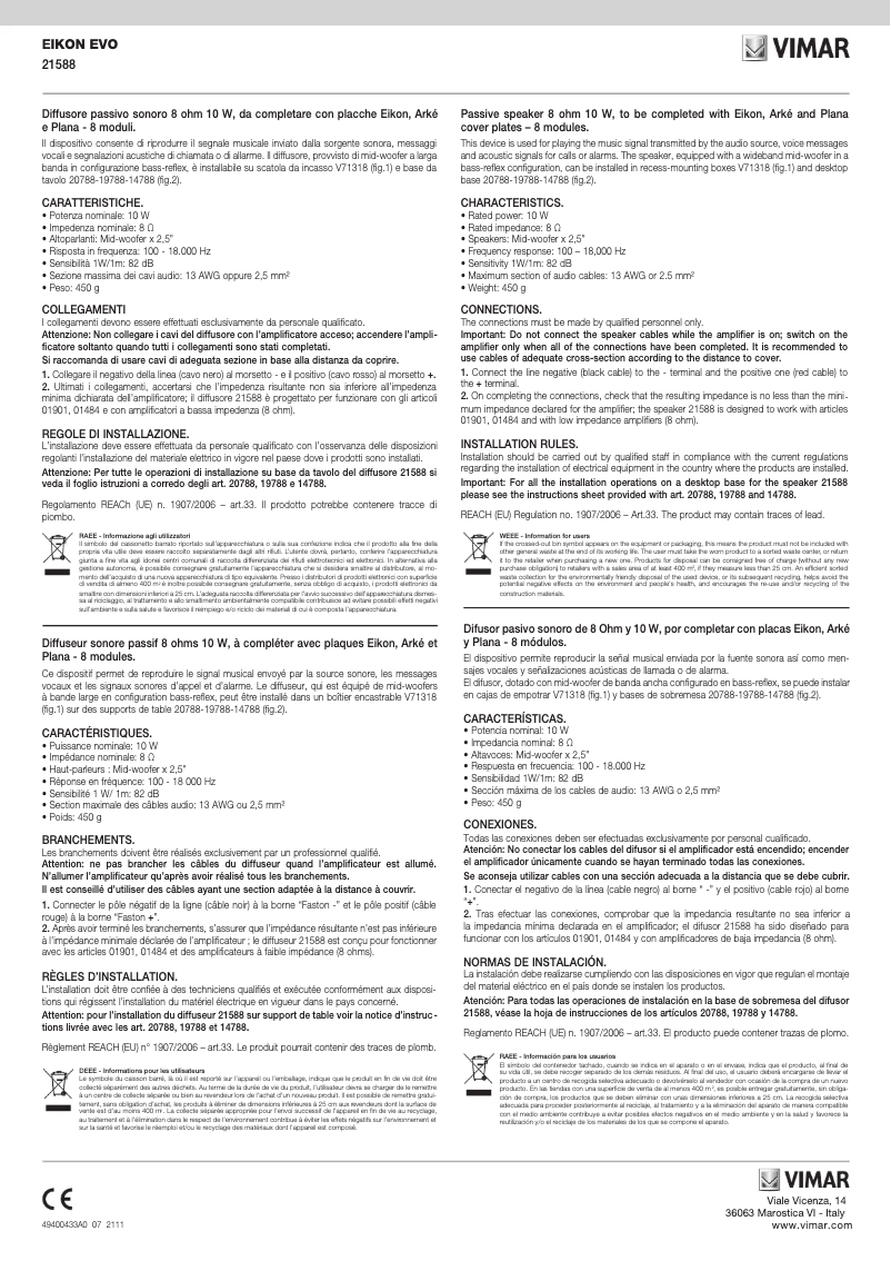 Image de la première page du manuel de l'appareil 21588