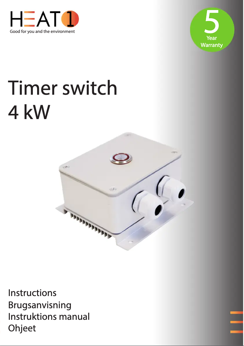 Image de la première page du manuel de l'appareil Timer switch 4kW