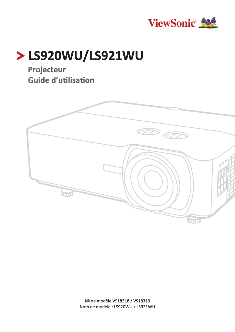 Page n°1 - Manuel utilisateur Viewsonic LS921WU