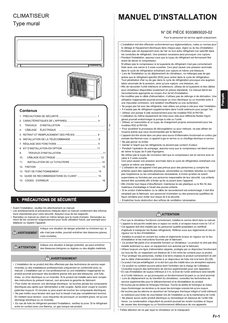 Página 1 del manual Manual de usuario Fujitsu ASEG09KPCE