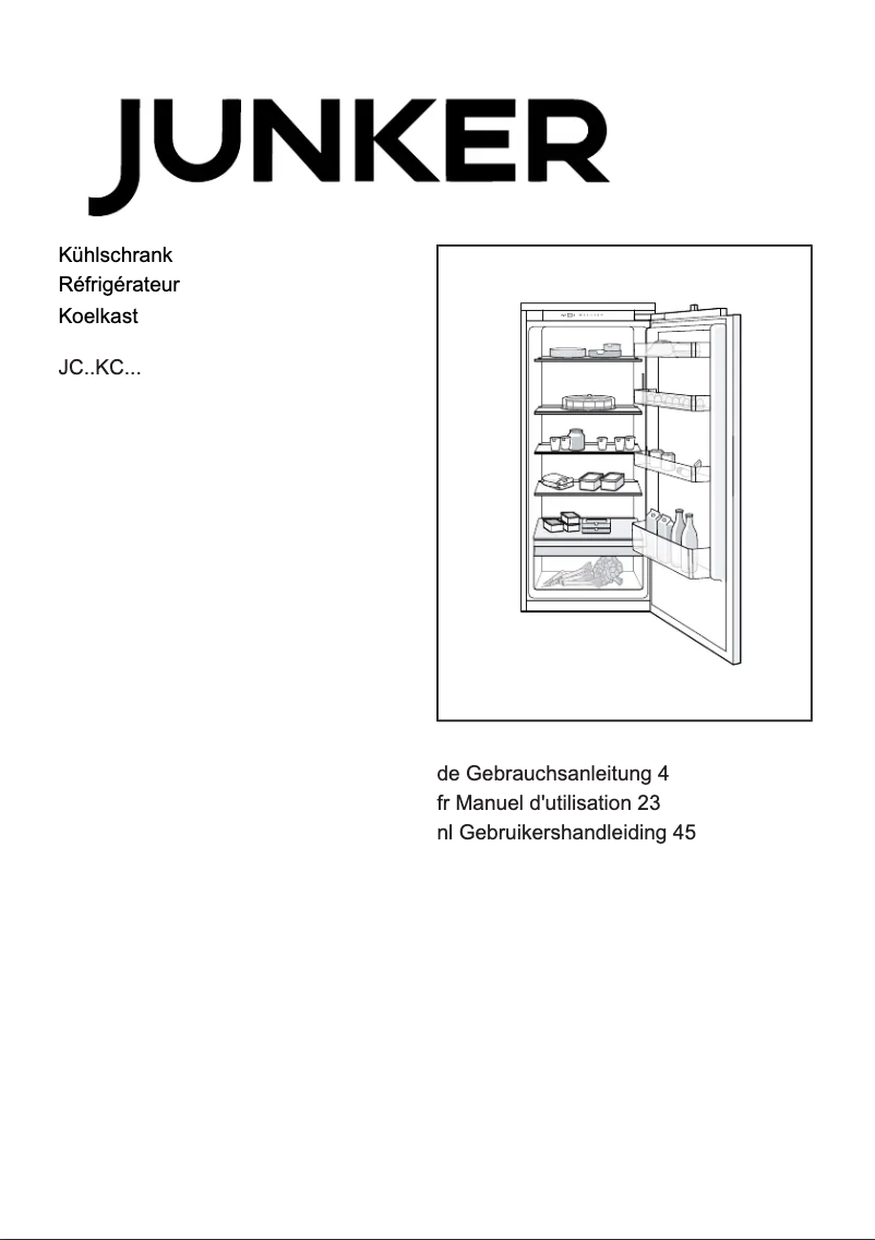 Page n°1 - Manuel utilisateur Junker JC30KCSE0