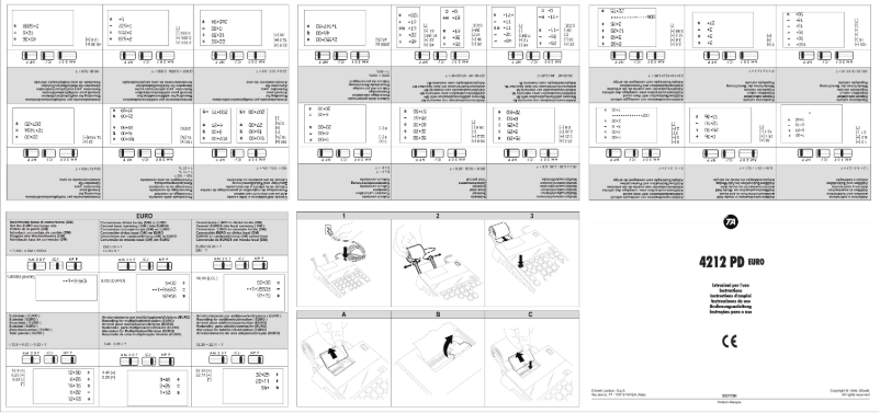 Page 1 de la notice Manuel utilisateur Olivetti 4212 PD euro