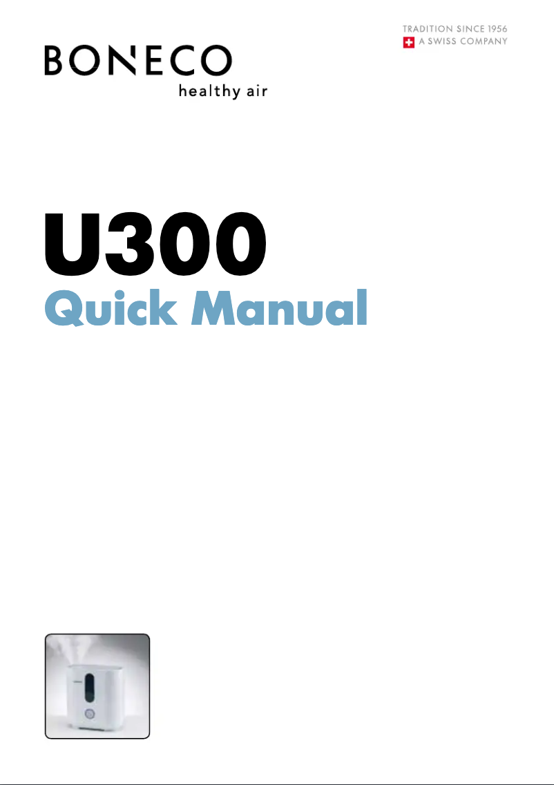 Image de la première page du manuel de l'appareil U300