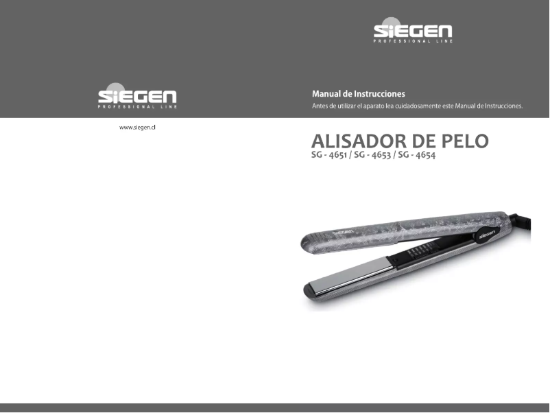 Image de la première page du manuel de l'appareil SG-4654