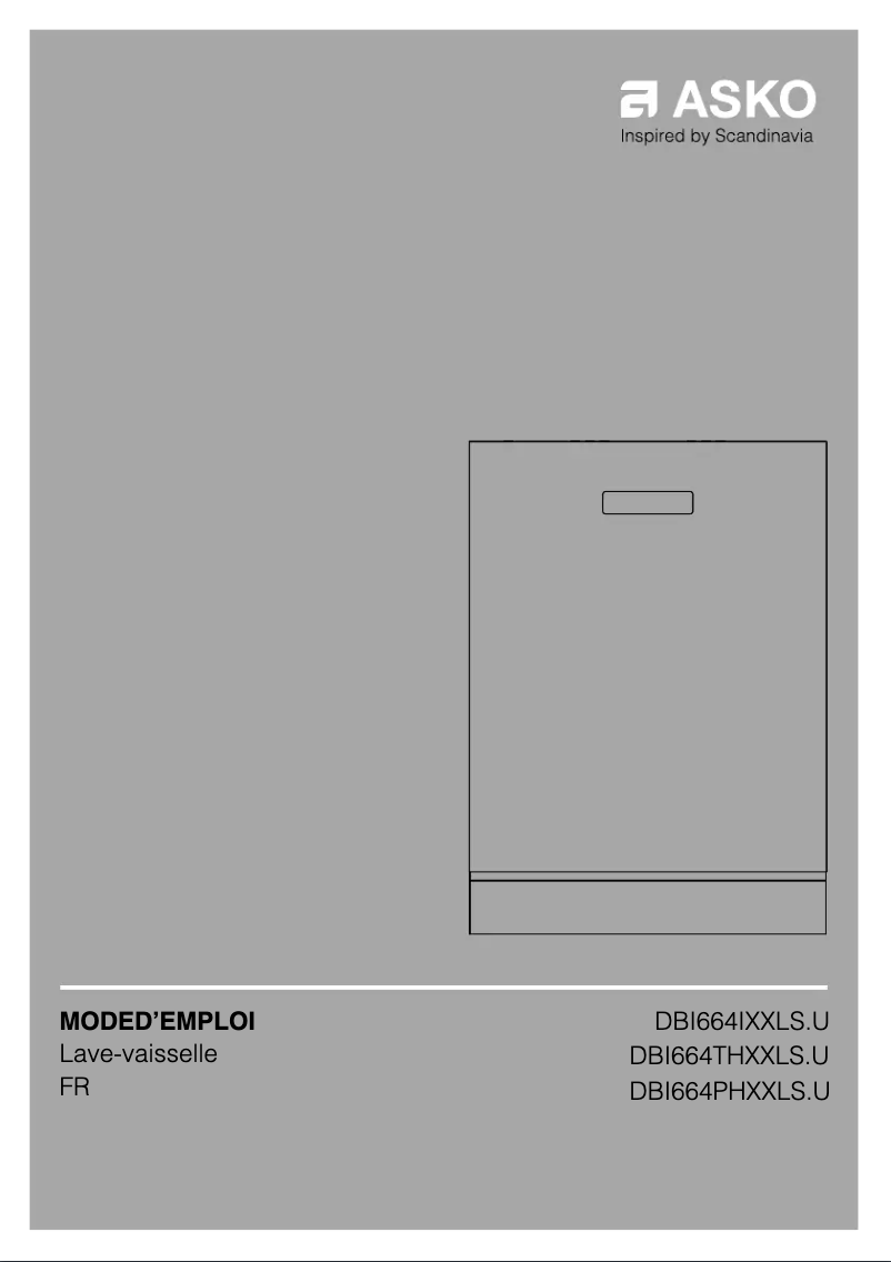 Page 1 de la notice Manuel utilisateur Asko DBI664PHXXLS.U
