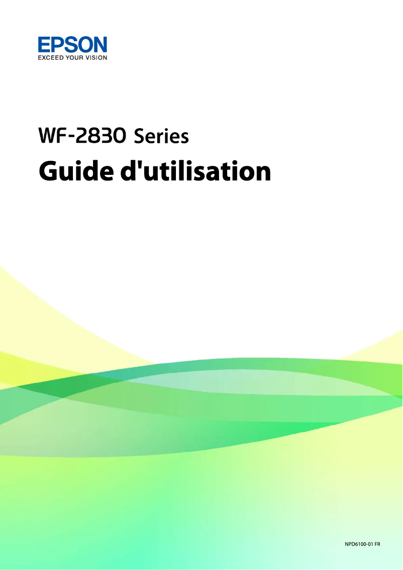 Page n°1 - Manuel utilisateur Epson WorkForce WF-2835