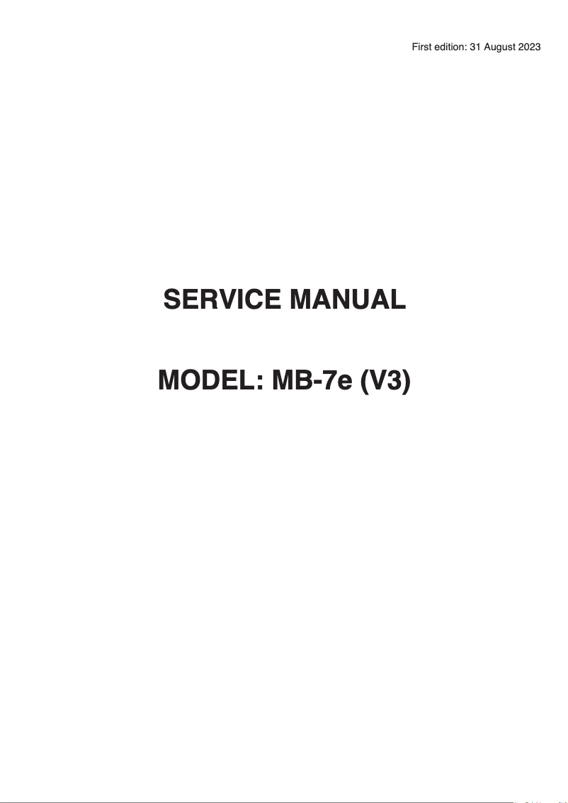 Page 1 de la notice Fiche technique Janome MB7