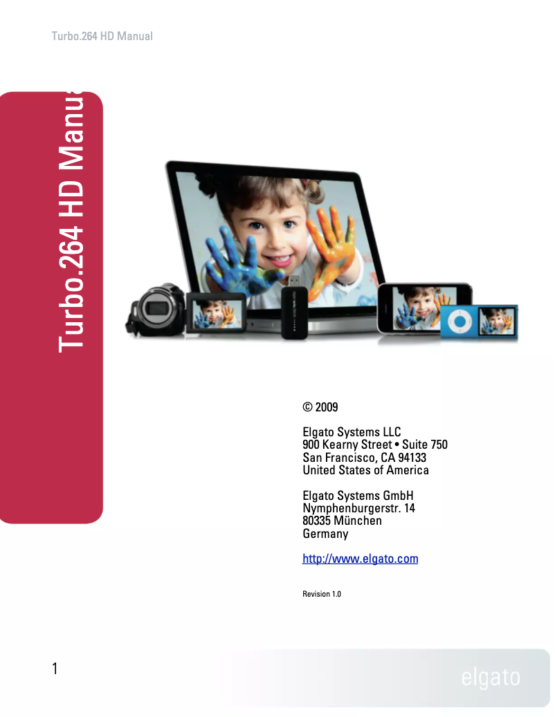 Page 1 de la notice Manuel utilisateur Elgato Turbo H.264 HD