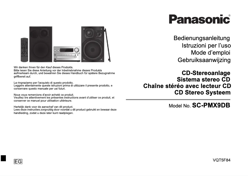 Page n°1 - Manuel utilisateur Panasonic SC-PMX9DB