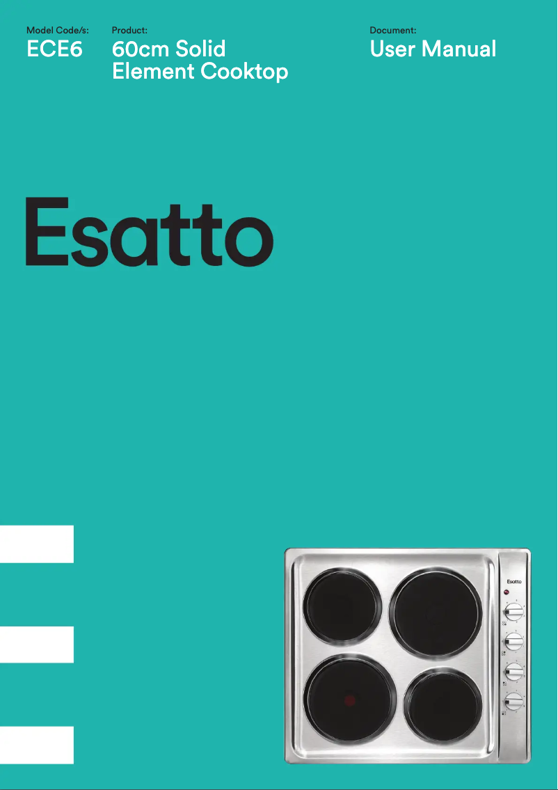 Page 1 de la notice Fiche technique Esatto EOE6.1