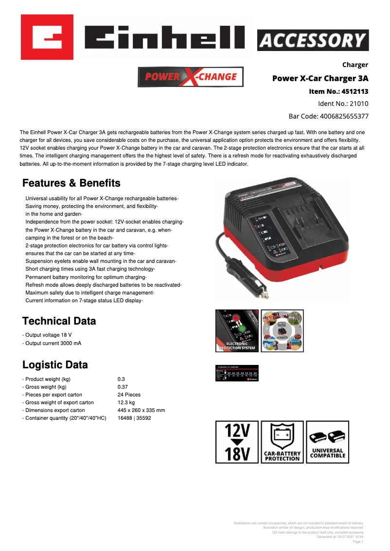 Image de la première page du manuel de l'appareil Power X-Car Charger 3A