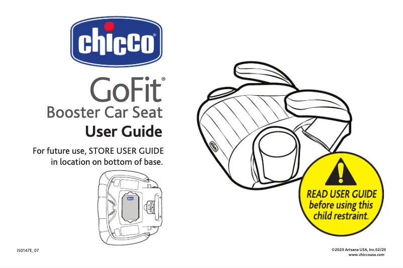 Page 1 de la notice Manuel utilisateur Chicco GoFit Booster