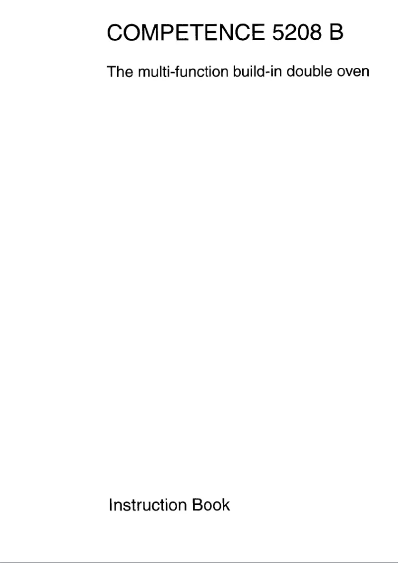 Page 1 de la notice Manuel utilisateur AEG Competence 5208 B W