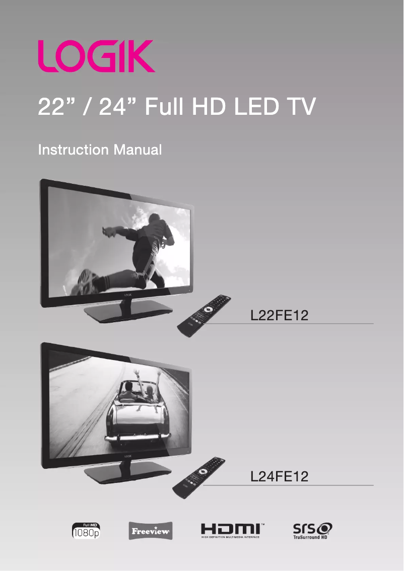 Página 1 del manual Manual de usuario Logik L24FE12
