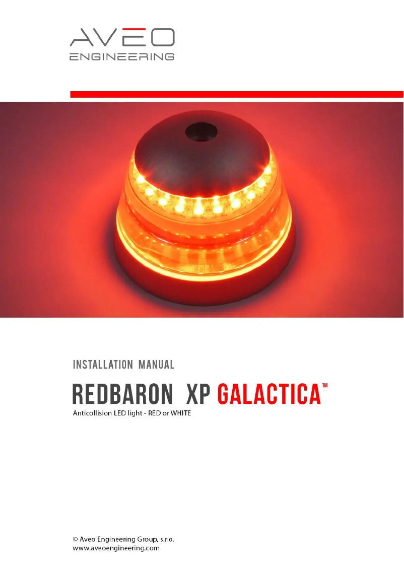 Image de la première page du manuel de l'appareil Redbaron XP Galactica