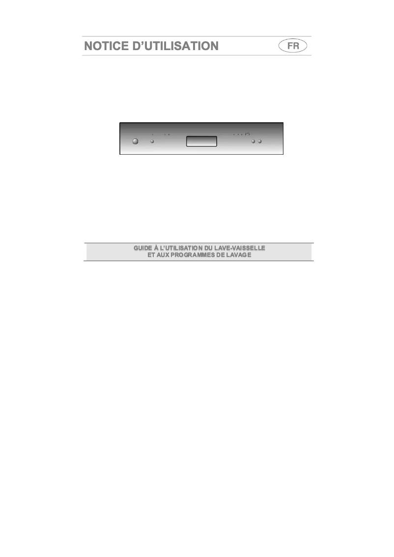 Page 1 de la notice Manuel utilisateur Smeg LVS1255B1