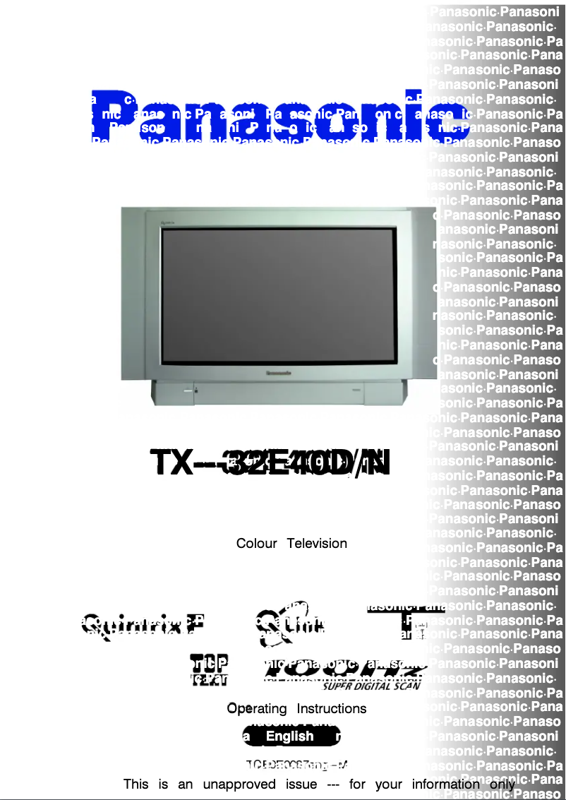 Página 1 del manual Manual de usuario Panasonic TX-32E40DN