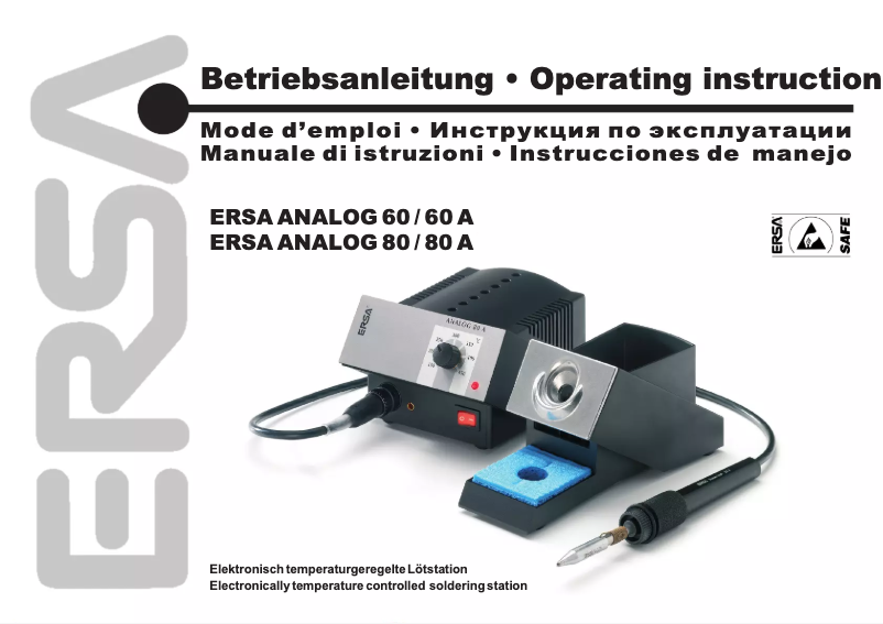 Imagen de la primera página del manual del dispositivo ANALOG 60