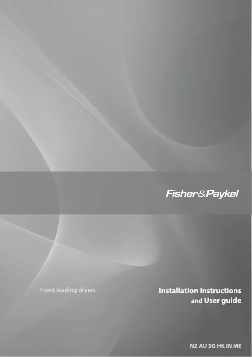 Page 1 de la notice Manuel utilisateur Fisher & Paykel DE50F56A AeroLogic