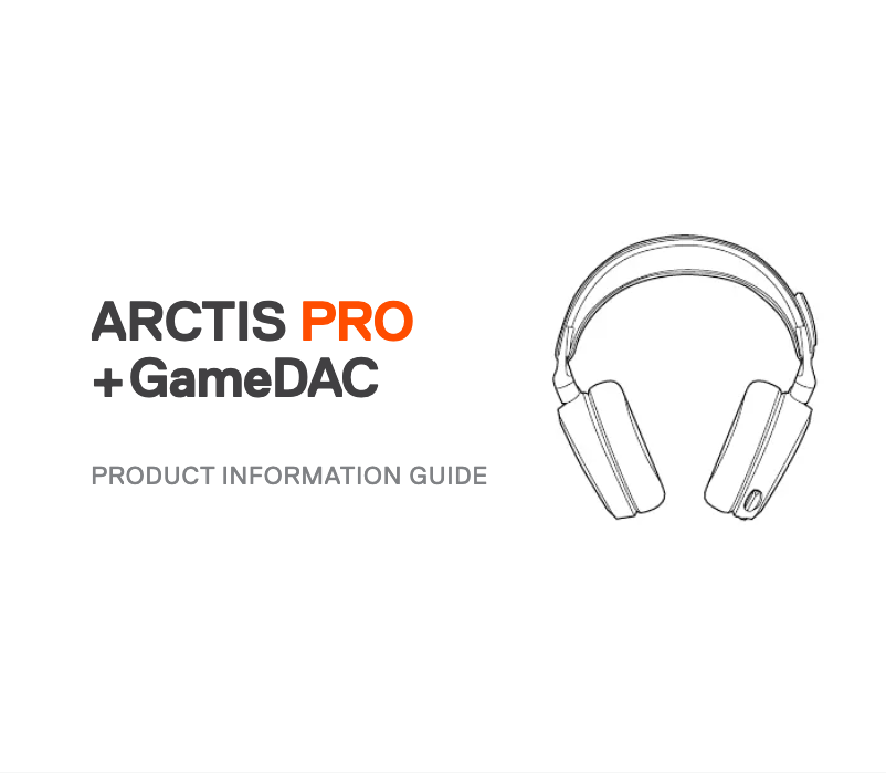 Page n°1 - Manuel utilisateur Steelseries Arctis Pro + GameDAC