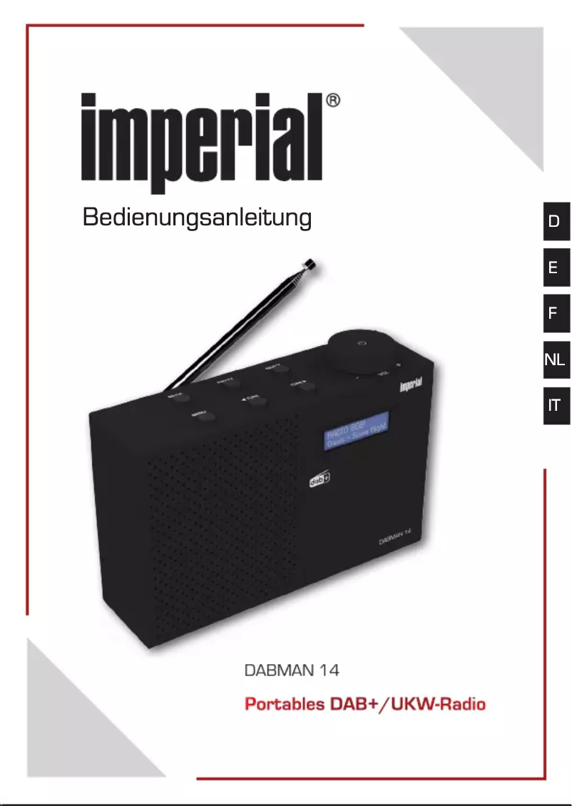 Página 1 del manual Manual de usuario Imperial DABMAN 14