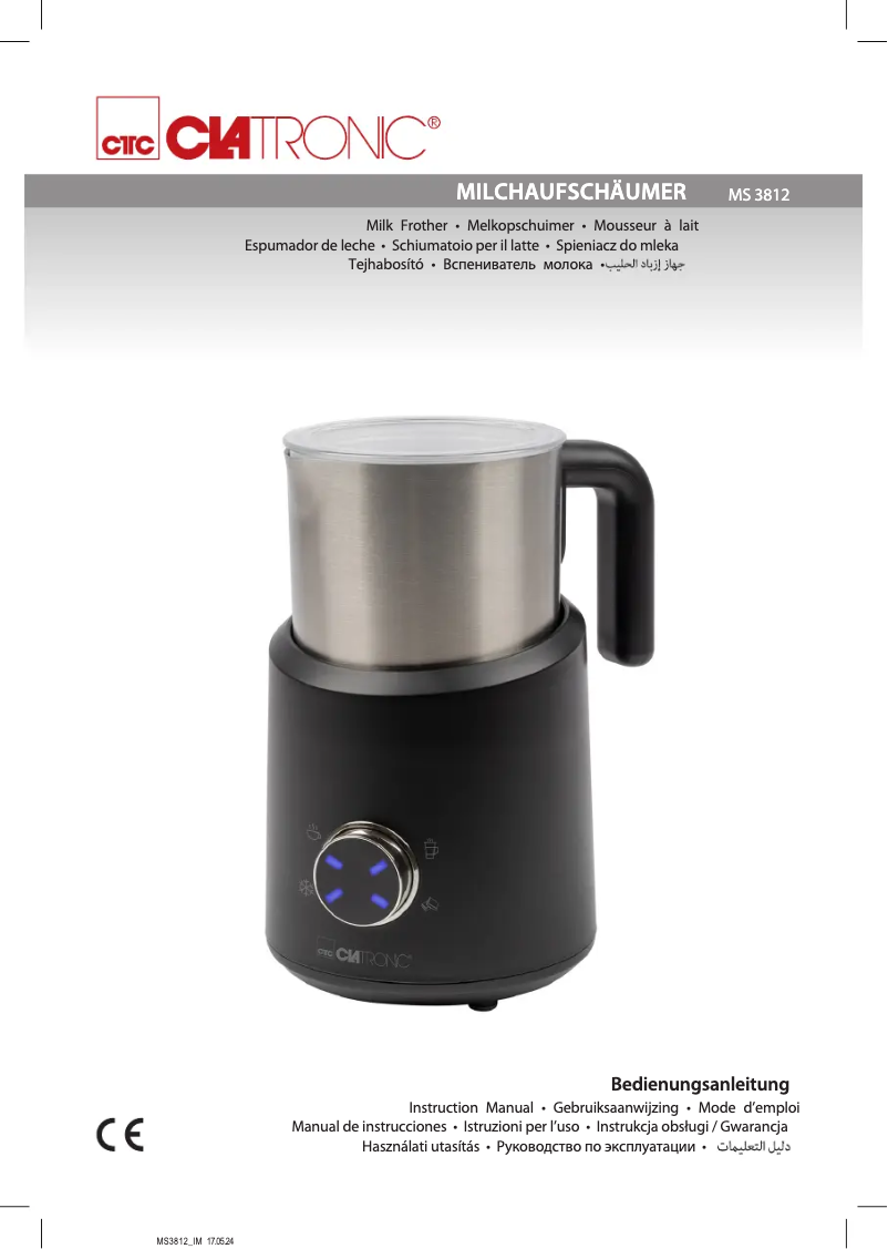 Page 1 de la notice Manuel utilisateur Clatronic MS 3812