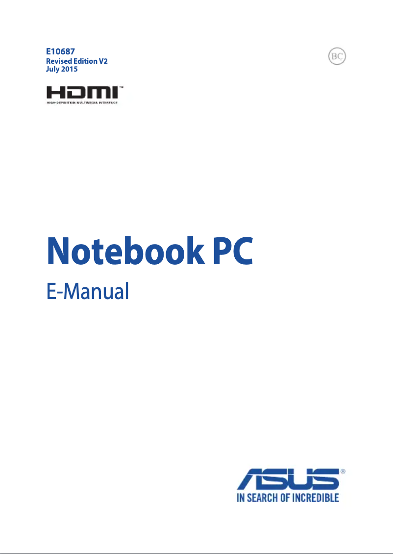 Page n°1 - Manuel utilisateur Asus L202SA