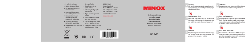 Image de la première page du manuel de l'appareil MS 8x25