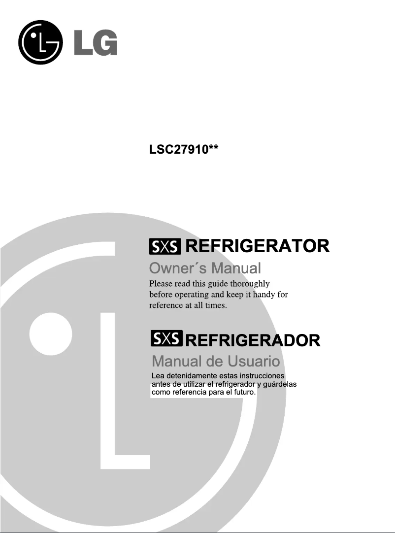Page 1 de la notice Manuel utilisateur LG LSC27910ST