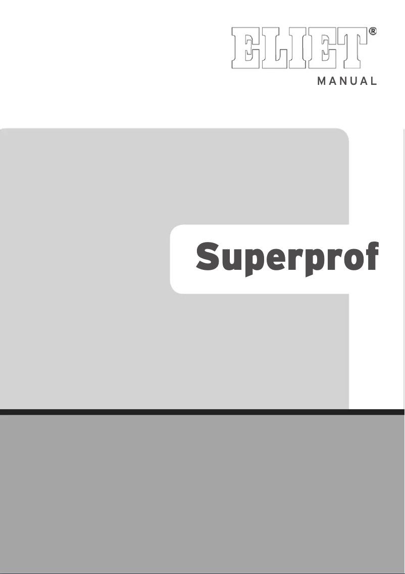 Page n°1 - Manuel utilisateur Eliet Superprof