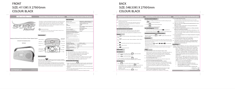Page n°1 - Manuel utilisateur Pyle AZPBTW20WT