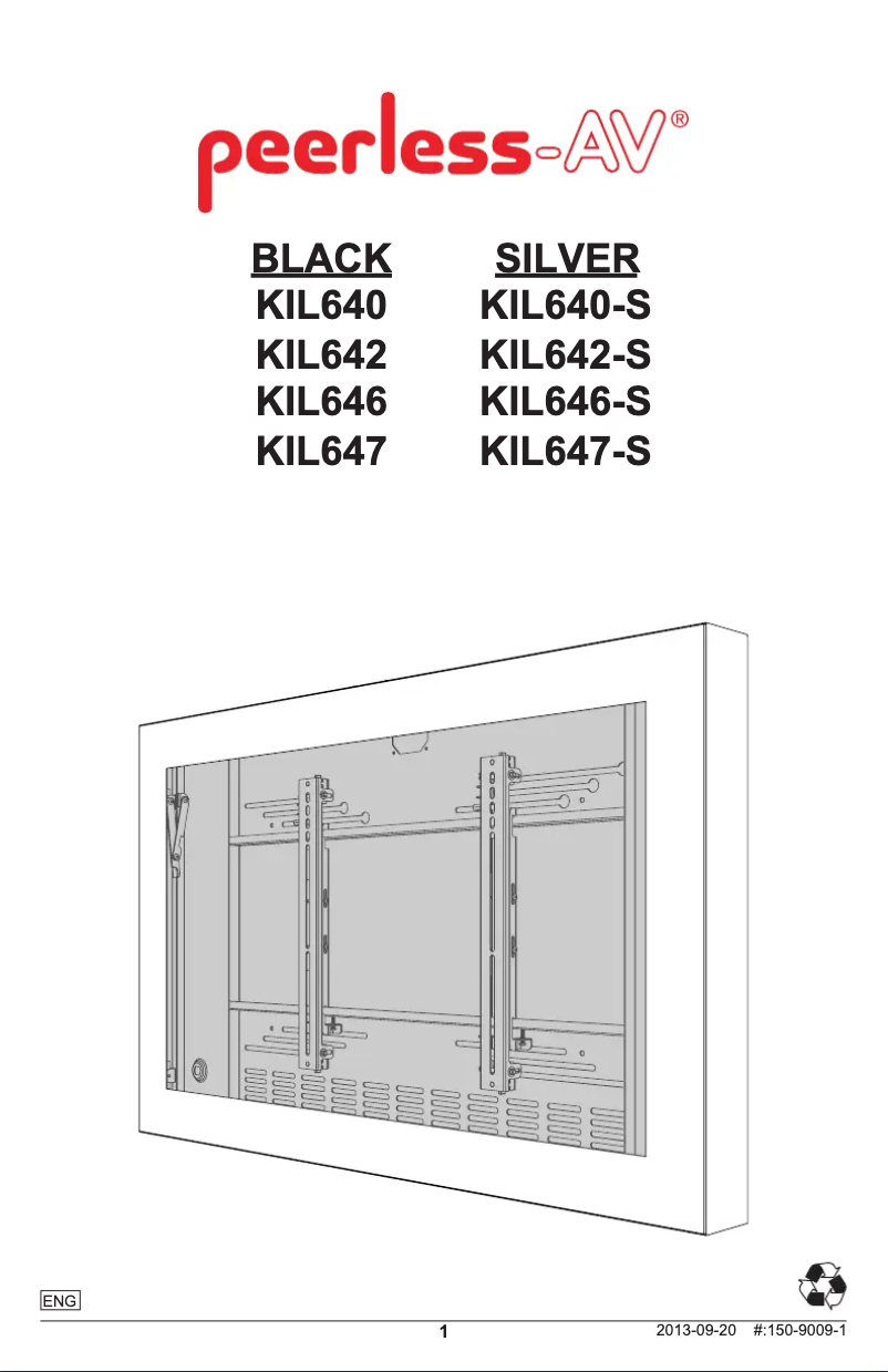 Page n°1 - Manuel utilisateur Peerless-AV KIL649-EUK