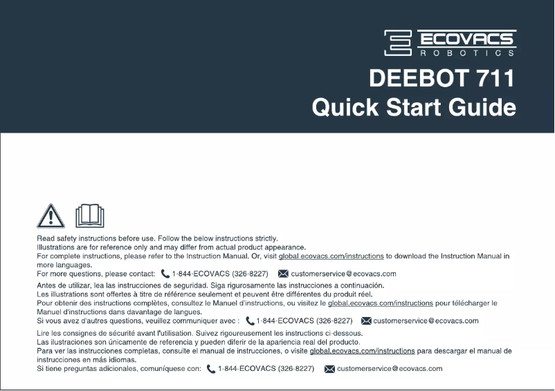 Page 1 of the manual User Manual ECOVACS DEEBOT 711