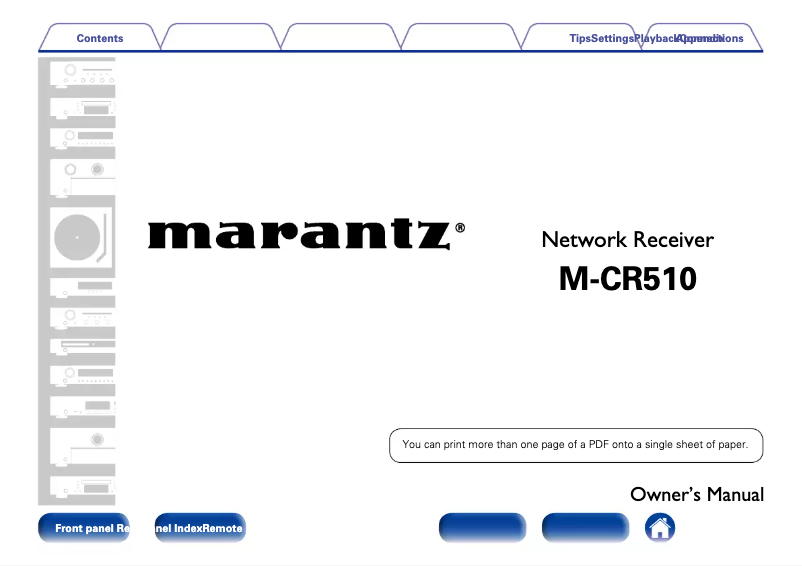 Page 1 de la notice Manuel utilisateur Marantz Melody Stream M-CR510