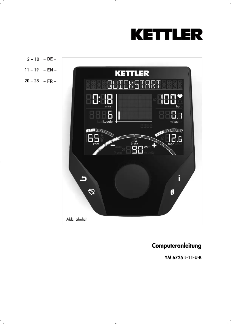 Página 1 del manual Manual de usuario Kettler Optima 400