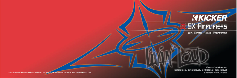 Página 1 del manual Manual de usuario Kicker SX900.2