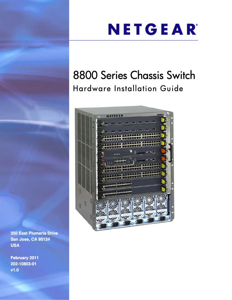 Page 1 de la notice Guide d'installation Netgear ProSafe XCM8810