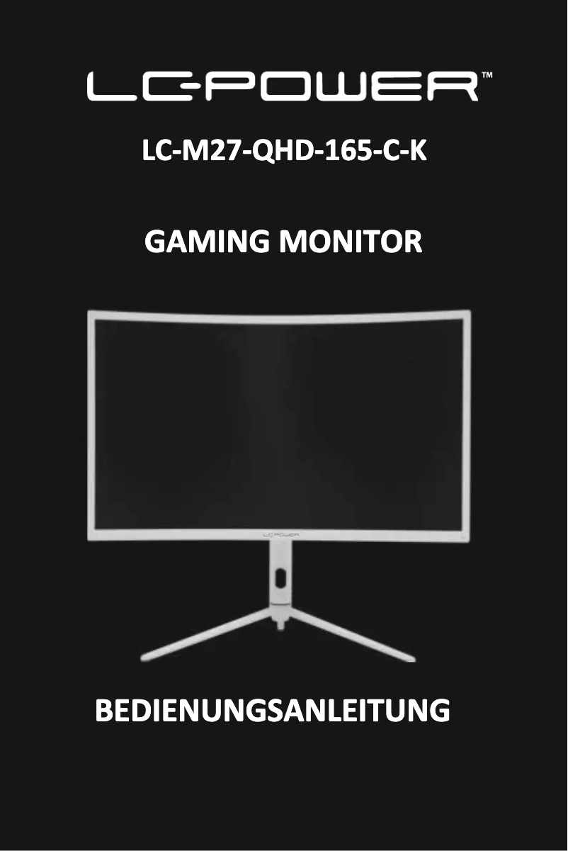 Page 1 de la notice Manuel utilisateur LC-Power LC-M27-QHD-165-C-K