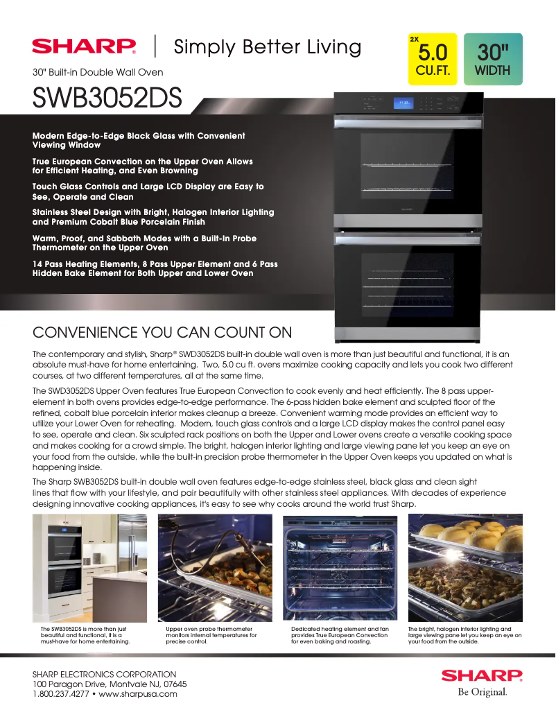 Page 1 de la notice Fiche technique Sharp SWB3052DS